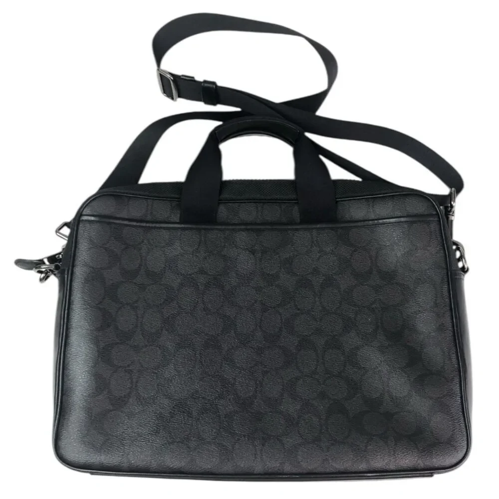 COACH Rider Briefcase Crossbody Bag Mens Signature Leather Laptop Office Travel